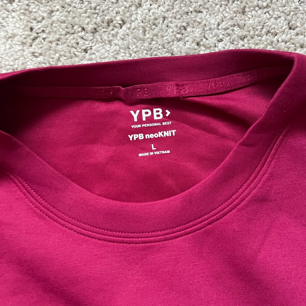 Abercrombie & Fitch Burgundy Sweatshirt with White Stripes - Picture 2 of 9